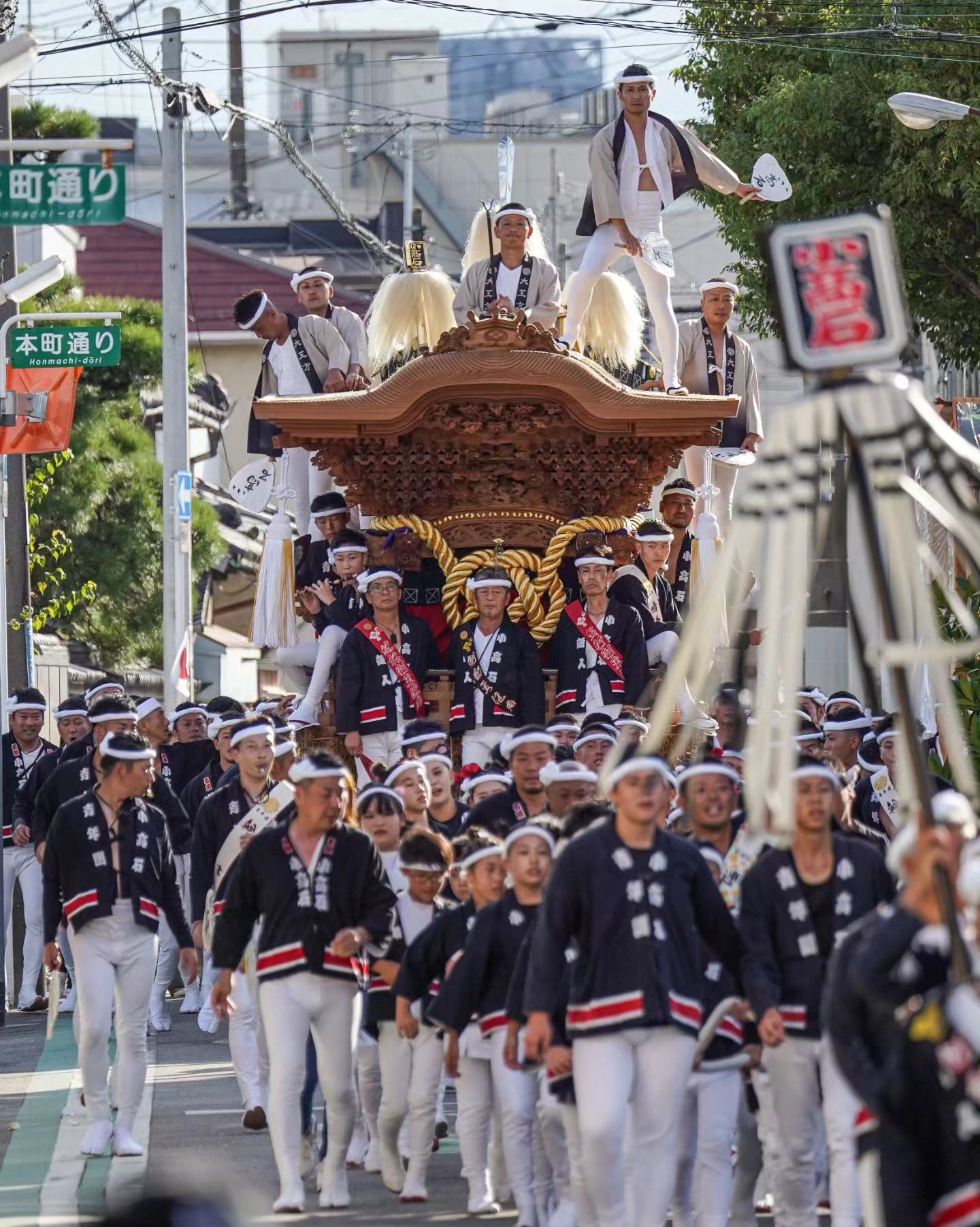 高石市紀州街道連合試験曳き