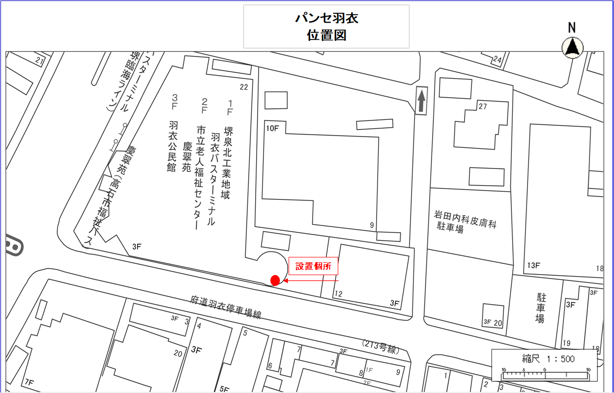 パンセ羽衣 位置図