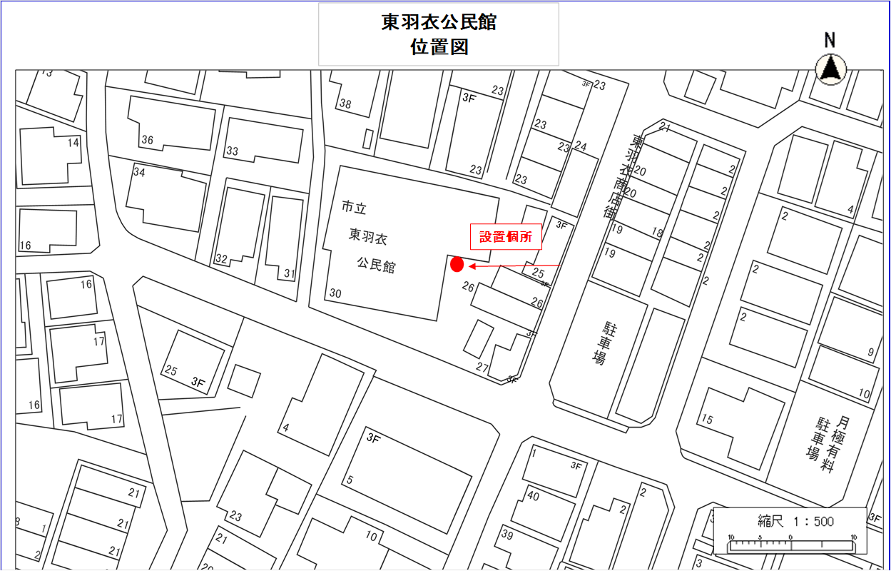 東羽衣公民館 位置図