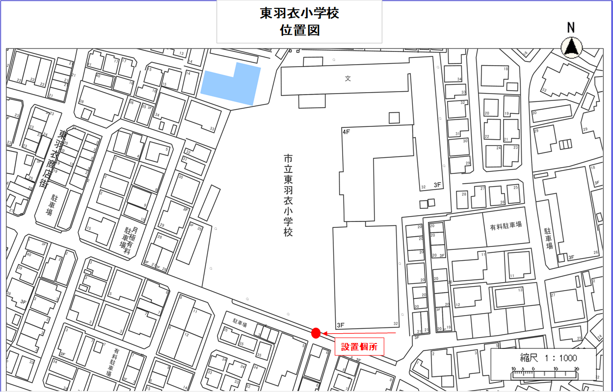 東羽衣小学校 位置図