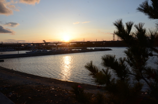 高師浜夕日