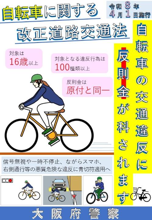 青切符説明ちらし表面（大阪府警察）