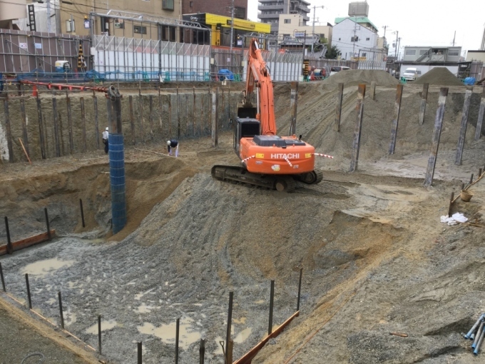 施設建築物掘削工事(平成29年10月)