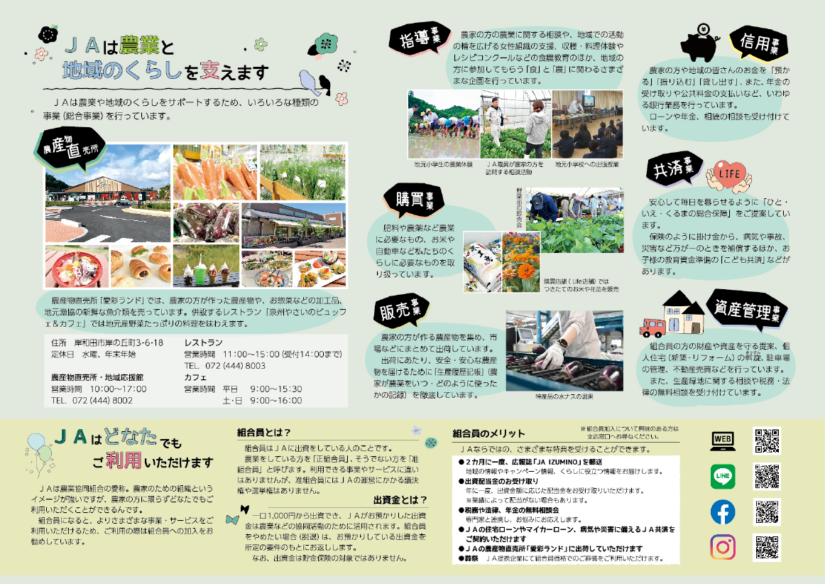 JAいずみのチラシ裏