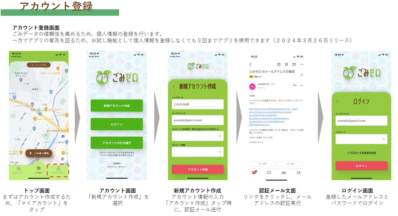 ごみゼロアプリ登録